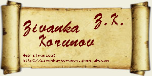 Živanka Korunov vizit kartica